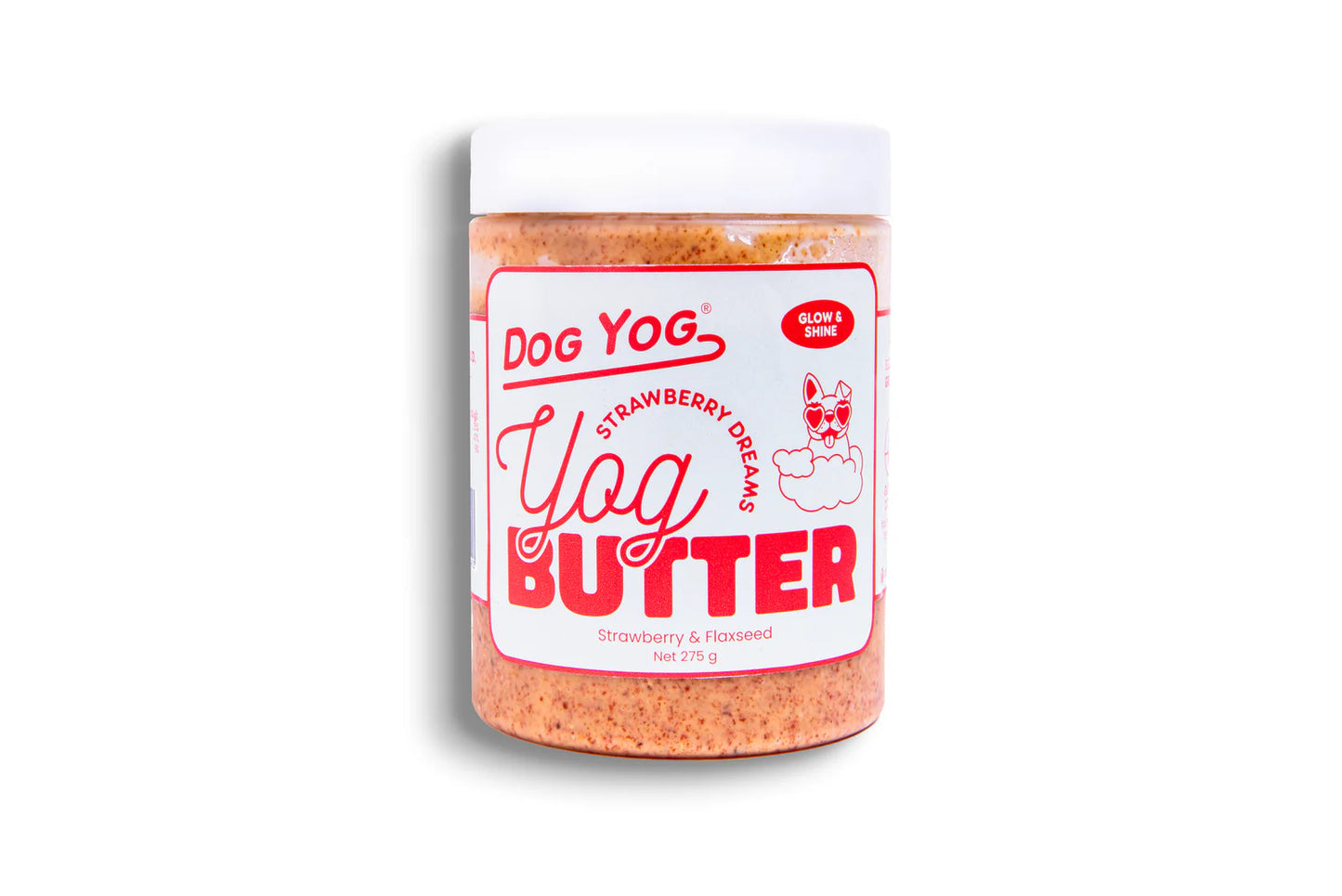 Dog Yog - Dog Treats Strawberry & Flaxseed Peanut Butter 275g