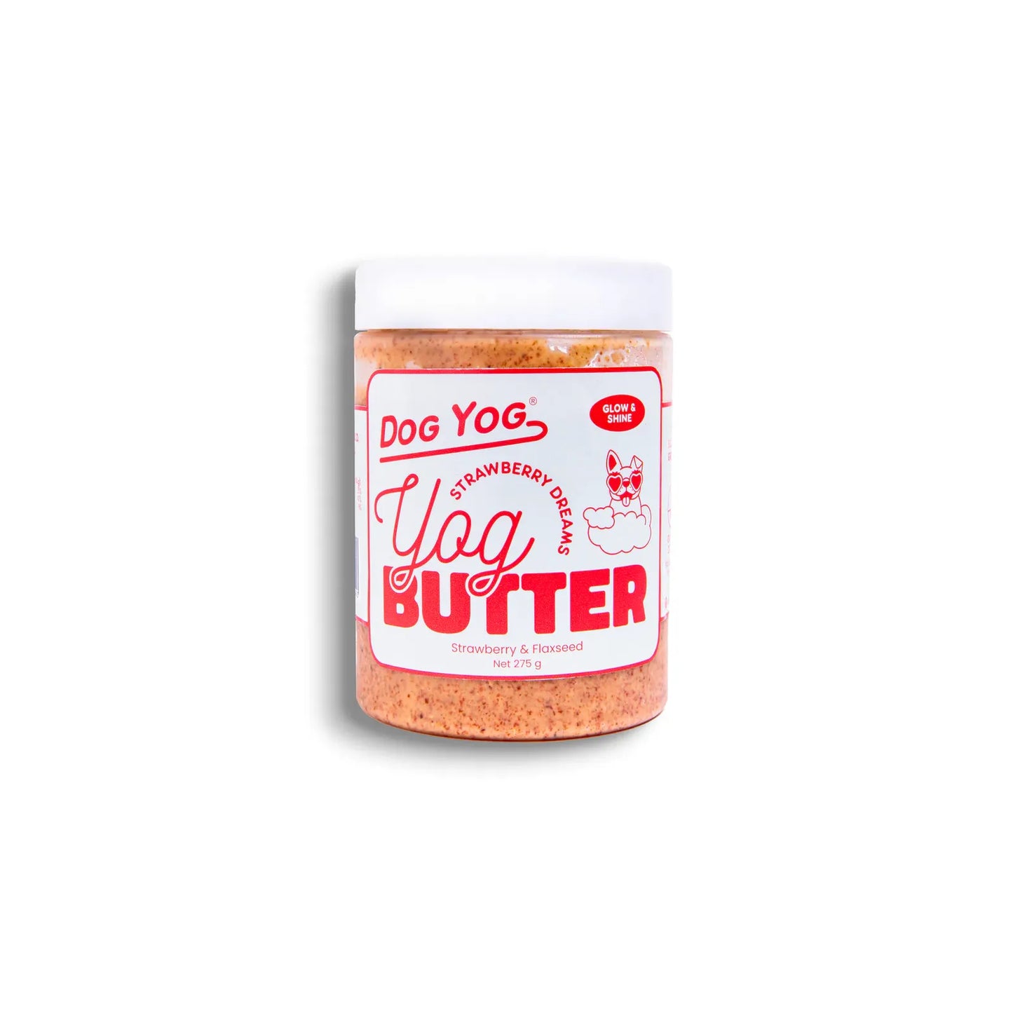 Dog Yog - Dog Treats Strawberry & Flaxseed Peanut Butter 275g