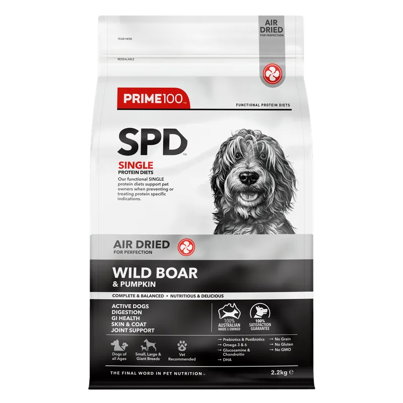 Prime100 Dog Dry Food - SPD™ Air Dried Wild Boar & Pumpkin