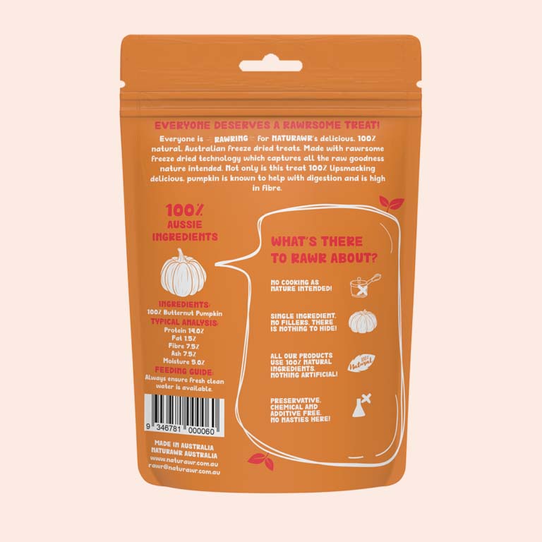 Naturawr Freeze-Dried Dog Treats Pumpkin Patch 30g