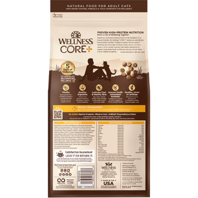 WELLNESS Core Grain Free Indoor Cat Chicken & Turkey Formula Dry Food 2.27kg