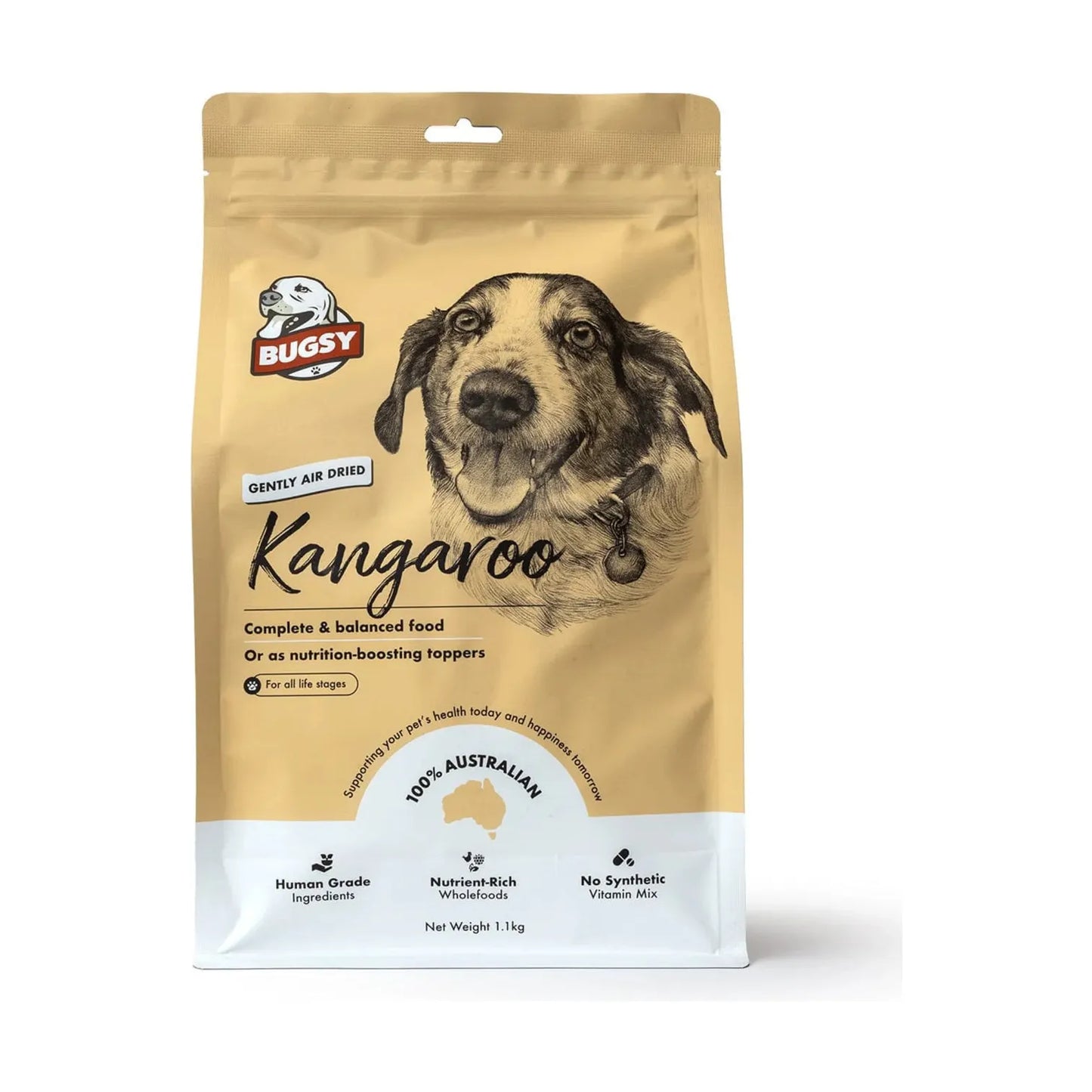 Bugsy's Air-Dried Dog Food Kangaroo 328g