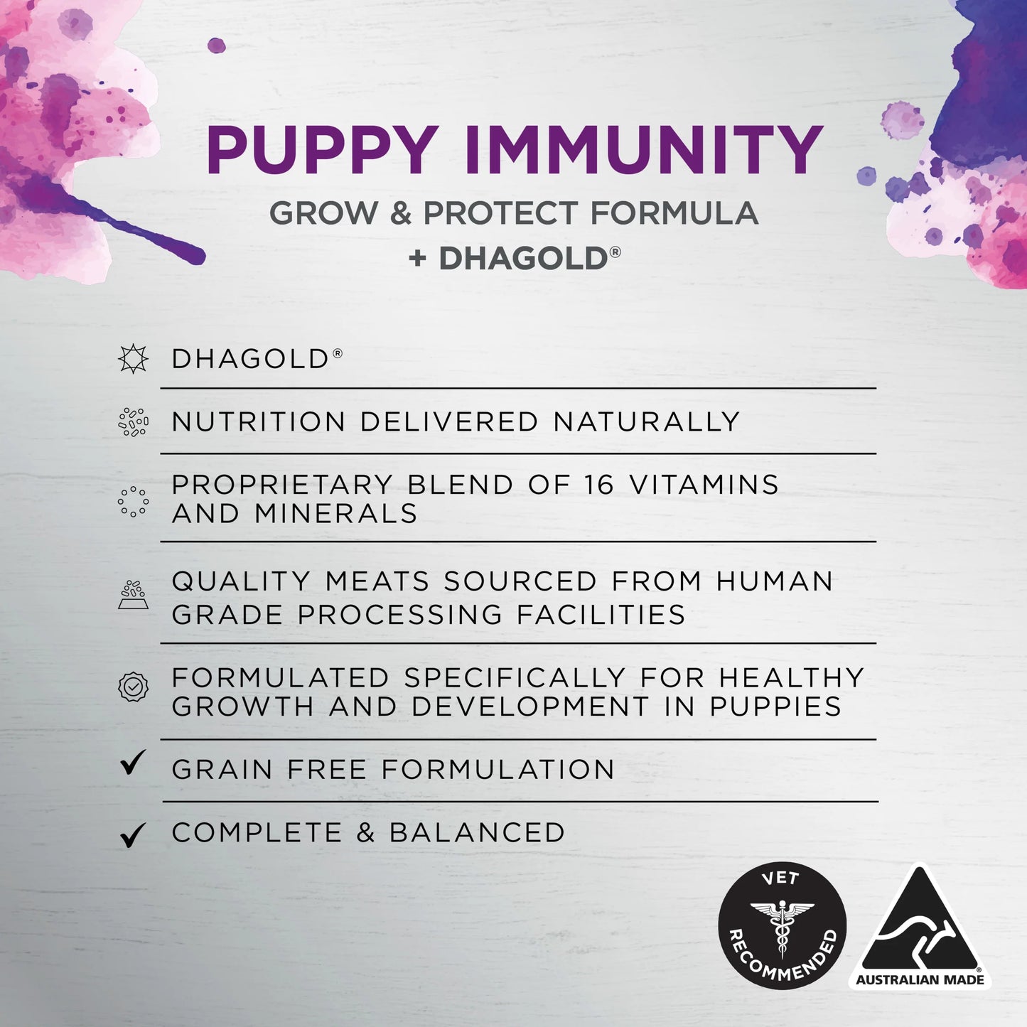IVORY COAT - Inspired by Raw Immunity Puppy Formula Dog Wet Food (9 x 100g)