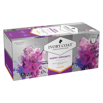 IVORY COAT - Inspired by Raw Immunity Puppy Formula Dog Wet Food (9 x 100g)
