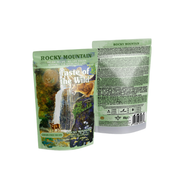 TASTE OF THE WILD - Wet Cat Food Grain Free Rocky Mountain Cat Chunks in Gravy Pouch