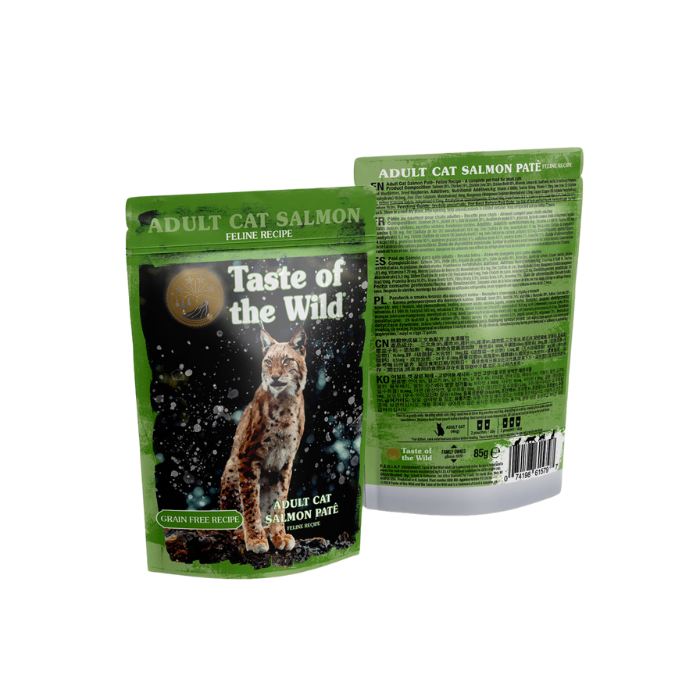 TASTE OF THE WILD - Adult Cat Wet Food Grain Free Salmon with Chicken Pate Pouch