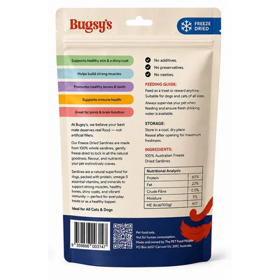 Bugsy's Freeze Dried Pet Treat - Sardines 70g