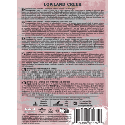 TASTE OF THE WILD - Wet Cat Food Grain Free Lowland Creek Cat Chunks in Gravy Pouch
