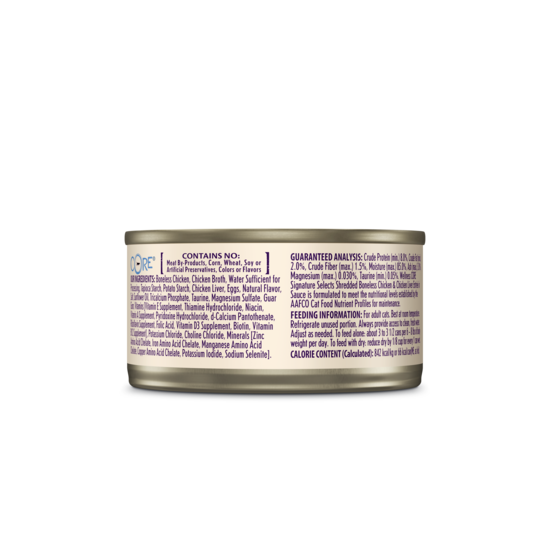 WELLNESS Core Signature Selects Wet Cat Food Shredded Boneless Chicken & Chicken Liver Entreé in Sauce 79g x 12