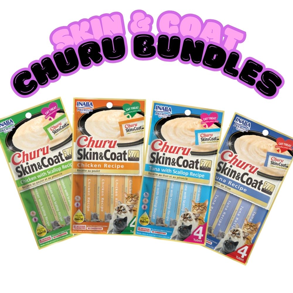 INABA Cat Bundles - CHURU PUREE SKIN & COAT