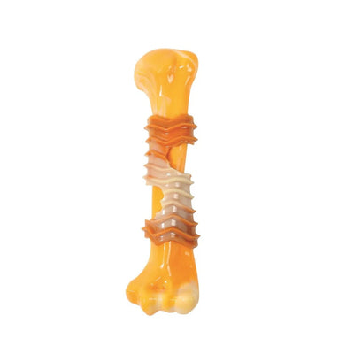 M-PETS CARNIVORE Dog Toy BOOMERANG BONE - Bacon Flavor (Yellow)