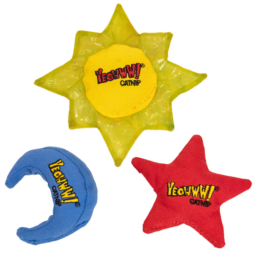Yeowww! Catnip Cat Toy Sun, Moon & Stars