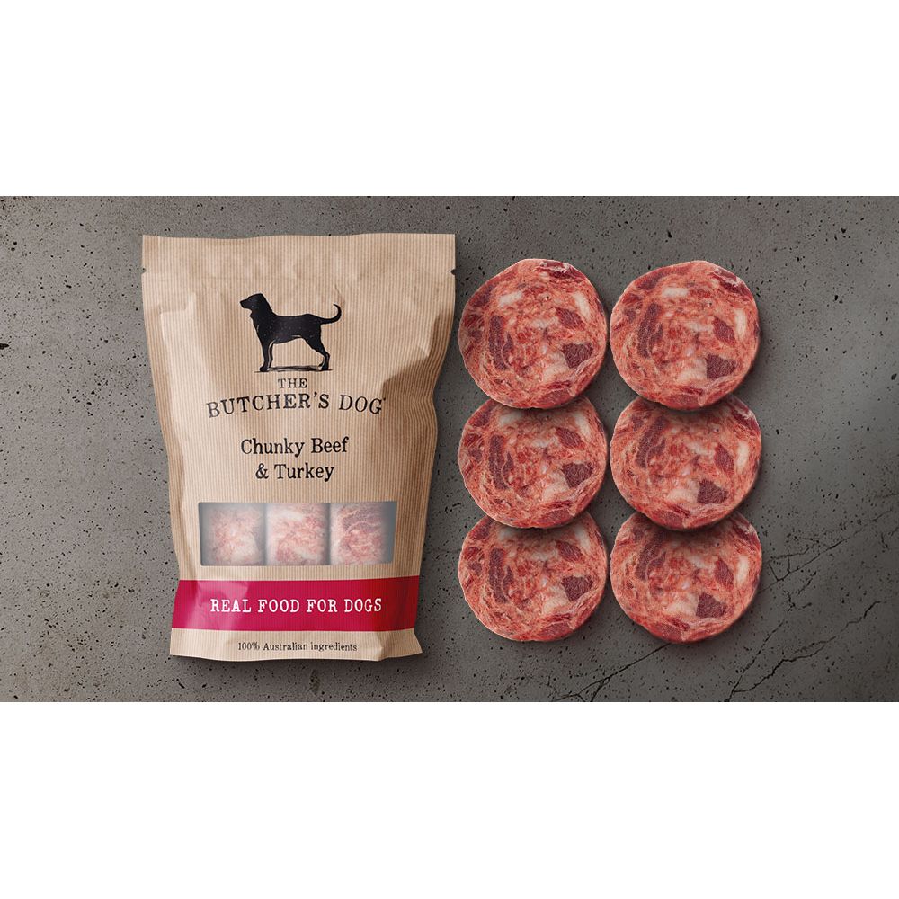 The Buther's Dog | Chunky Beef Turkey and Vegetables 1.5Kg