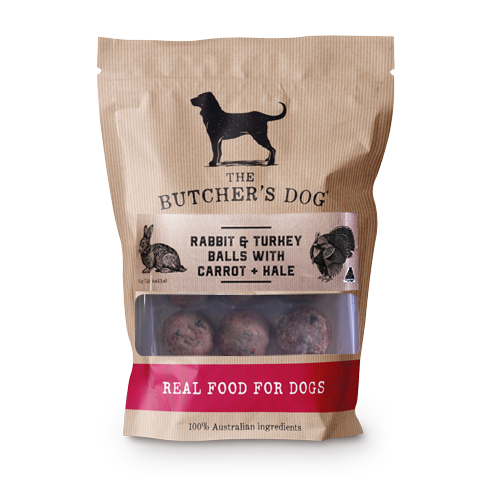 The Buther's Dog | Rabbit Turkey Balls + Carrot + Kale 500g