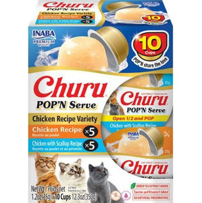 INABA Churu Pop N Serve Chicken Variety 10PK