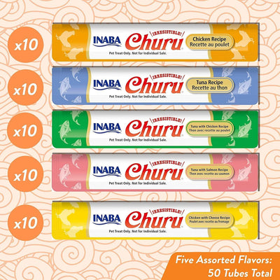 INABA Cat Churu Puree Tuna & Chicken Varieties Box 50pcs