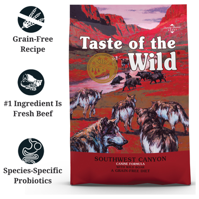 TASTE OF THE WILD - Southwest Canyon Canine Dog Dry Food Grain Free