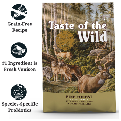 TASTE OF THE WILD - Pine Forest Canine Dog Dry Food Grain Free