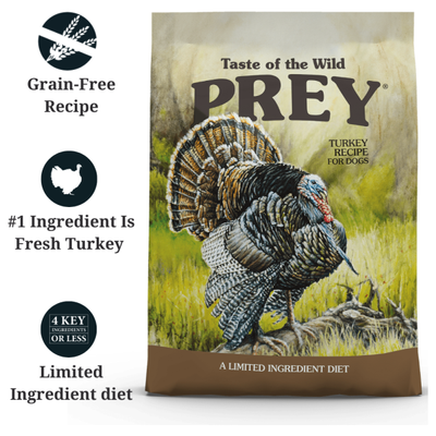 TASTE OF THE WILD - PREY Turkey Dog Dry Food Grain Free