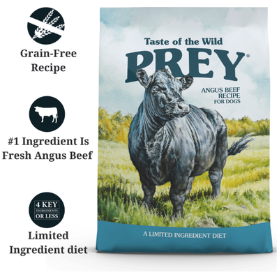 TASTE OF THE WILD - PREY Angus Beef Dog Dry Food Grain Free