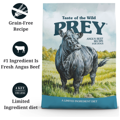 TASTE OF THE WILD - PREY Angus Beef Dog Dry Food