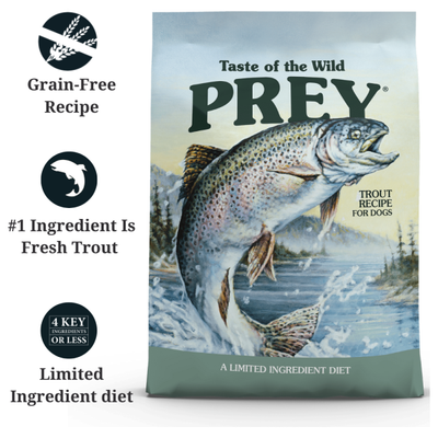 TASTE OF THE WILD - PREY Trout Dog Dry Food Grain Free