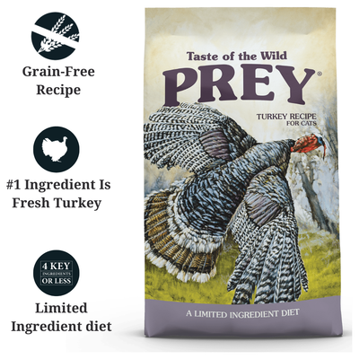 TASTE OF THE WILD - Cat Dry Food PREY Turkey Grain Free