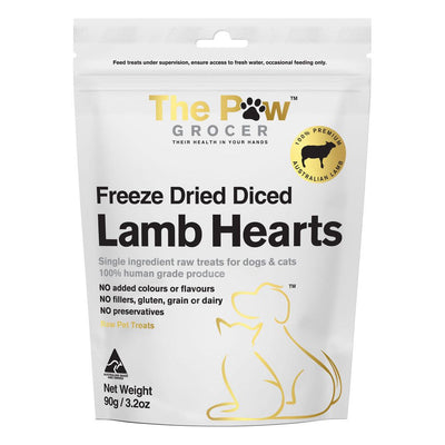 The Paw Grocer - Freeze Dried Diced Lamb Hearts