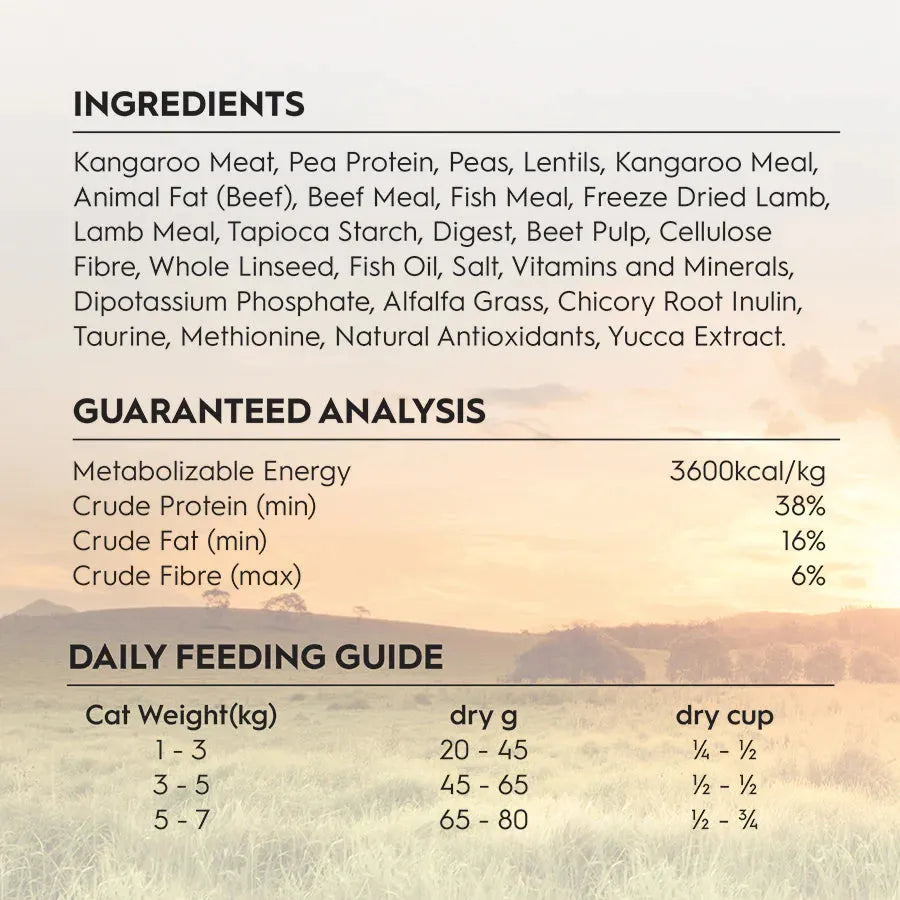 TRILOGY Adult Cat Dry Food - Kangaroo 1.8kg