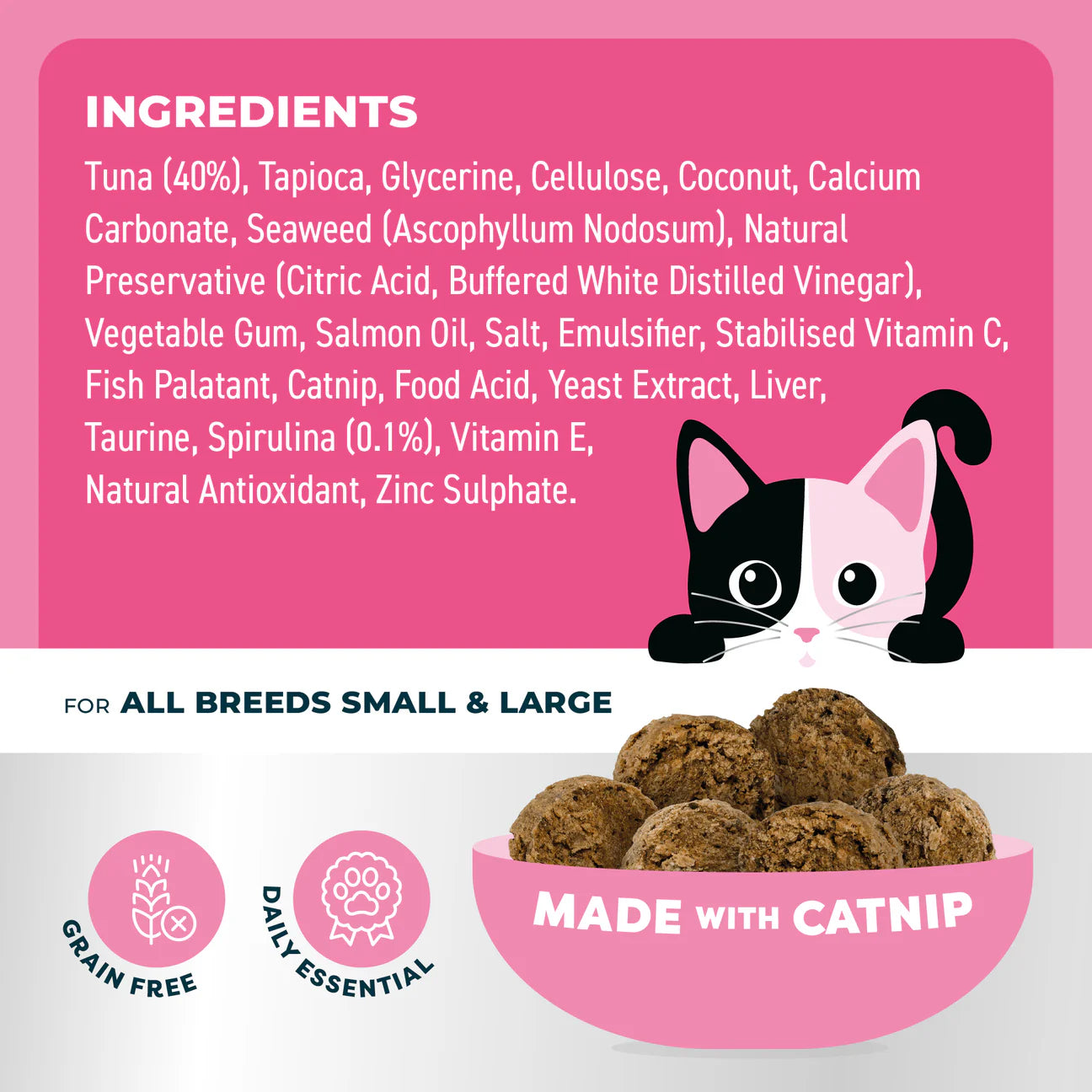 Bell and Bone Adult Cat Dental Bites - Tuna with Spirulina 80g