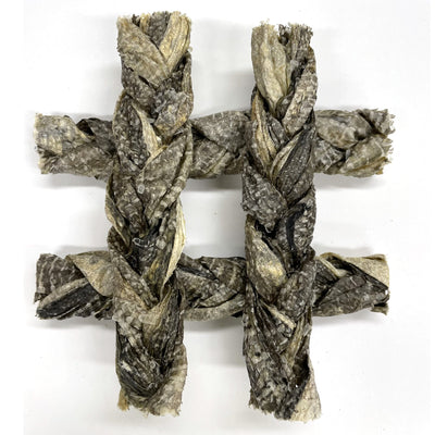 The Supreme Treat Co Dog Treat Cod Skin Braid 2pcs