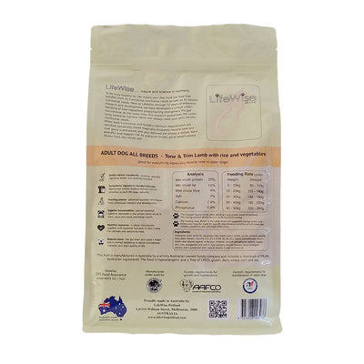 LifeWise Dog Dry Food Tone & Trim Lamb