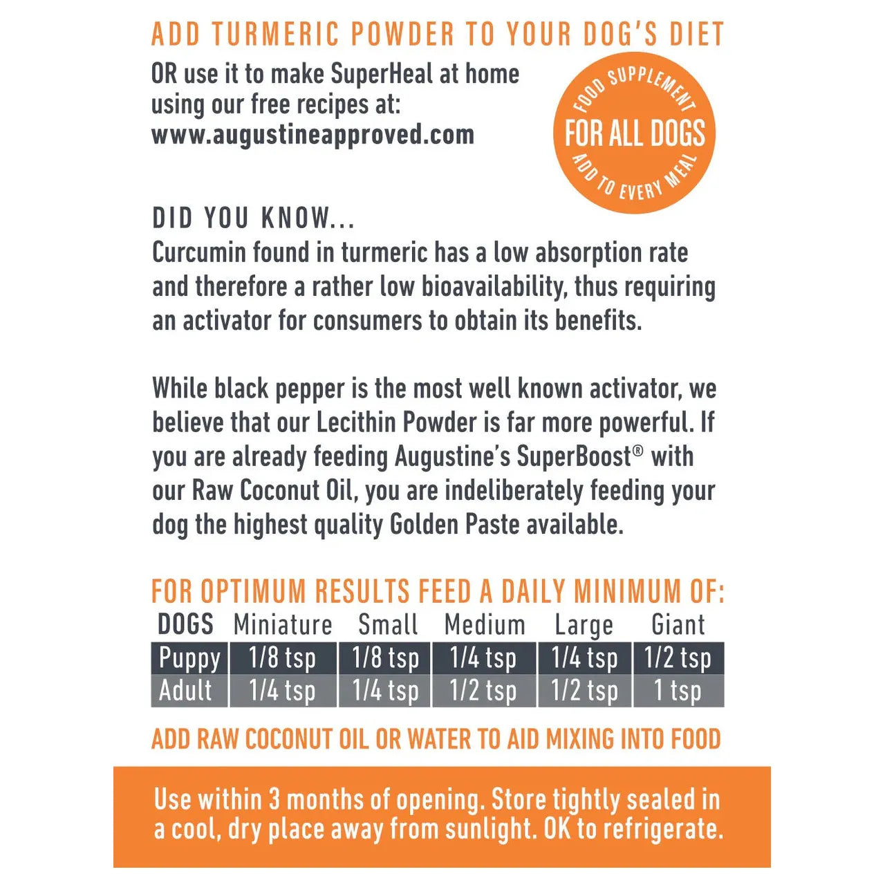AUGUSTINE APPROVED Turmeric Powder