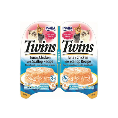 INABA Twins Tuna & Chicken With Scallop Recipe 35g x 2