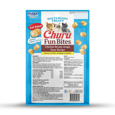Inaba Cat Treat Churu Fun Bites Chicken Wraps Tuna Recipe 60g