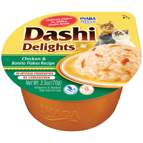 INABA Cat Dashi Delights Chicken & Bonito Flakes Recipe 70G