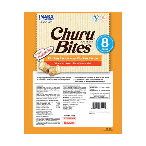 INABA Dog Churu Bites Chicken Wraps 96G