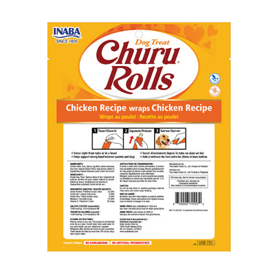 INABA Dog Churu Rolls Chicken Recipe wraps Chicken Recipe