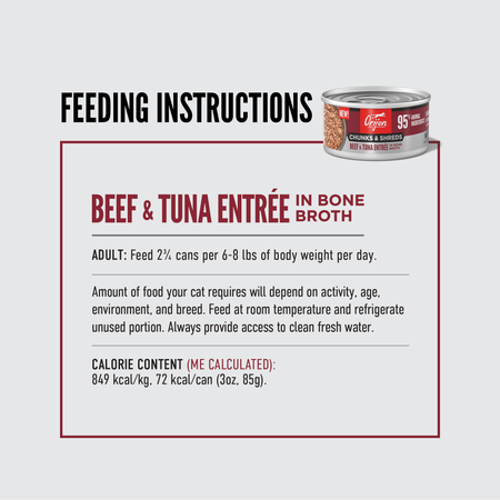 ORIJEN Cat Wt Food CHUNKS & SHREDS - BEEF & TUNA ENTRÉE
