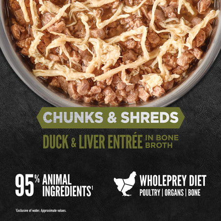 ORIJEN Cat Wt Food CHUNKS & SHREDS - DUCK & LIVER ENTRÉE