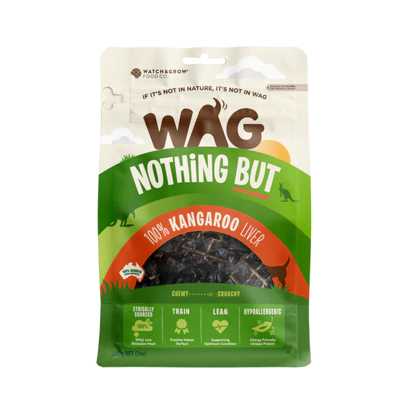 WAG Dog Treats Kangaroo Liver 200g