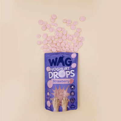 WAG Dog Treats Yoghurt Drops Strawberry