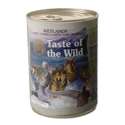 TASTE OF THE WILD - Wet Dog Food Grain Free Wetlands Canine Formula with Fowl in Gravy