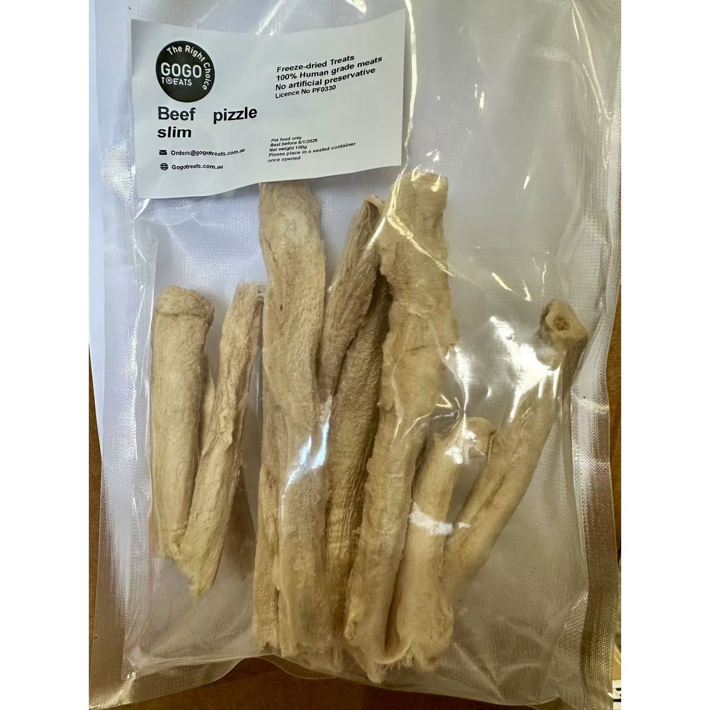 GOGO TREATS - Freeze-Dried Beef Pizzle 100g