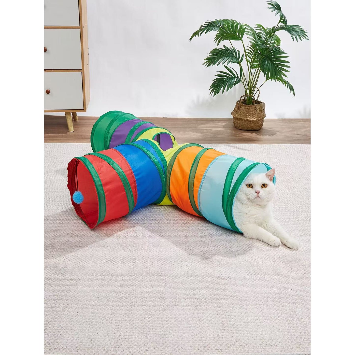 Rainbow Tunnel Cat Toy