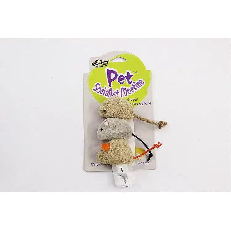 Catnip-Filled Mice Toys For Cats 3PK