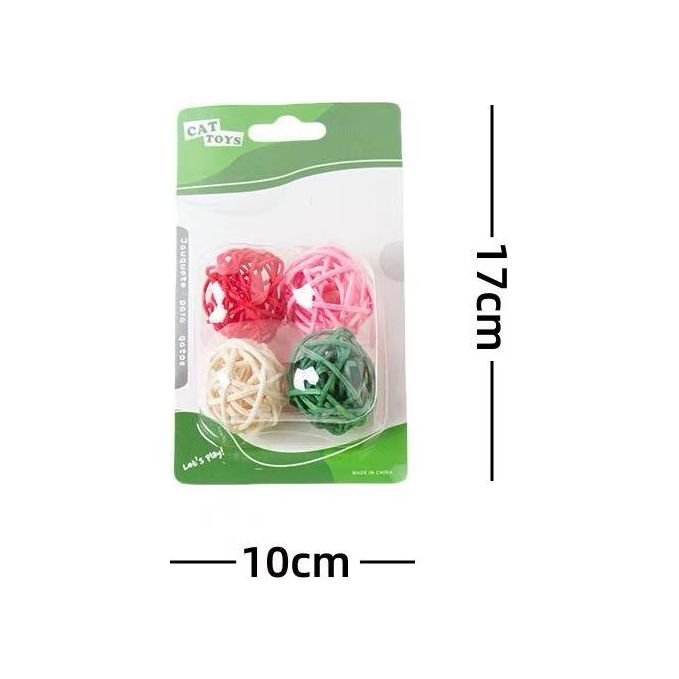 Colorful Ball Toys For Cats 4PK