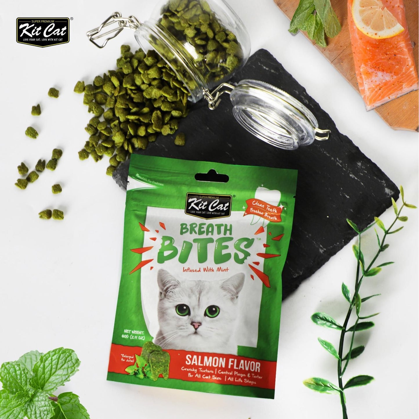 Kit Cat Breath Bites Cat Treat Salmon 60g
