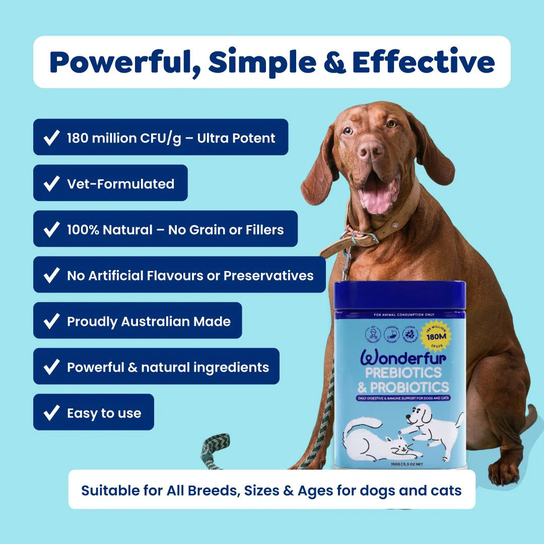 Wonderfur Prebiotics & Probiotics for Dogs and Cats 150g