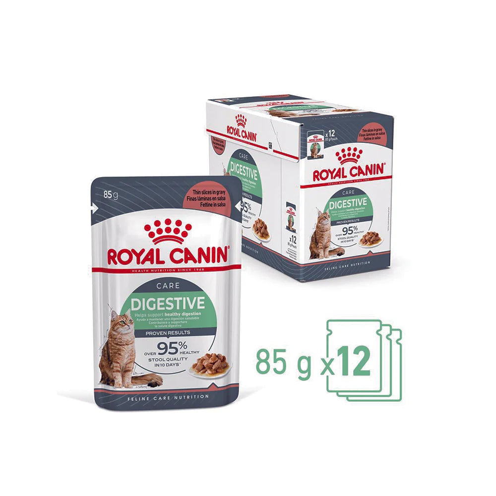ROYAL CANIN Digestive Care Gravy Adult Wet Cat Food 85g x 12